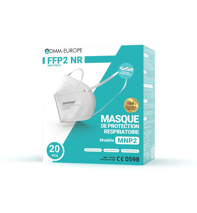 Masque de protection Respiratoire FFP2 (Sachet individuel) - Blanc